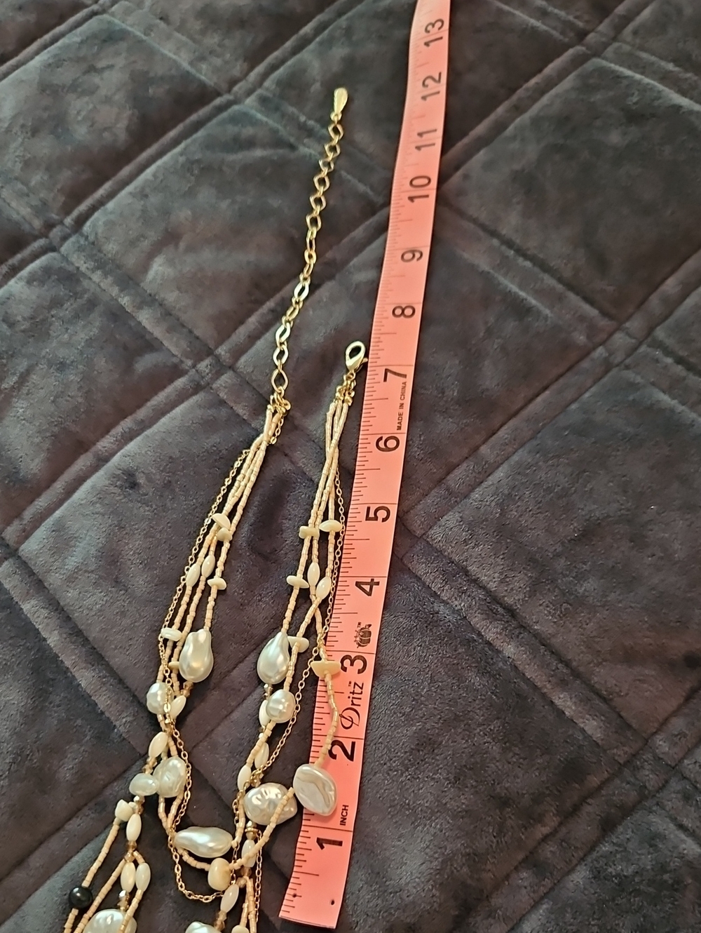 Ariana Ost Something Beautiful Multi-Strand Faux Pearl, Cross Statement Necklace - Picture 5 of 6